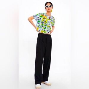 ZARA Mickey Cropped T-Shirt